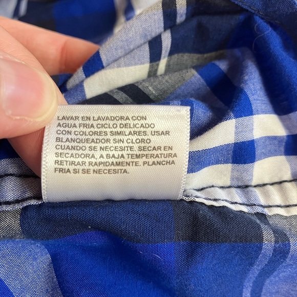 Wrangler Blue and White Plaid & Nautica Button Down Long Sleeve Shirt - Picture 7 of 13